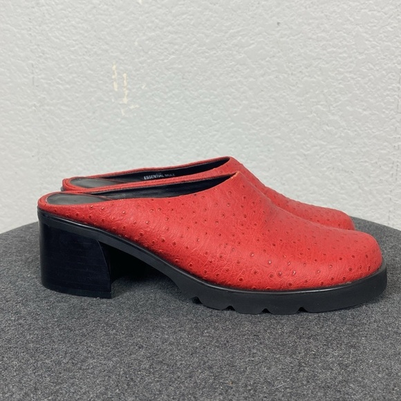 Chicos red textured leather mule - Picture 4 of 7